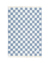 Blanket CHECKERBOARD Denim Blue / White 4.25 x 6.5ft