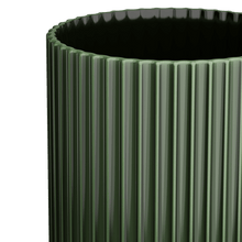 Lyngby Porcelæn Vase Porcelain, Dark Green, H: 12.2"