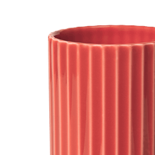 Lyngby Porcelæn Vase, Red, H: 6.1"