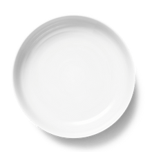 Lyngby Porcelæn Rhombe Serving Bowl, White, Ø: 11.3"