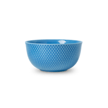 Lyngby Porcelæn Rhombe Color Serving Bowl, Blue, Ø: 6.9"