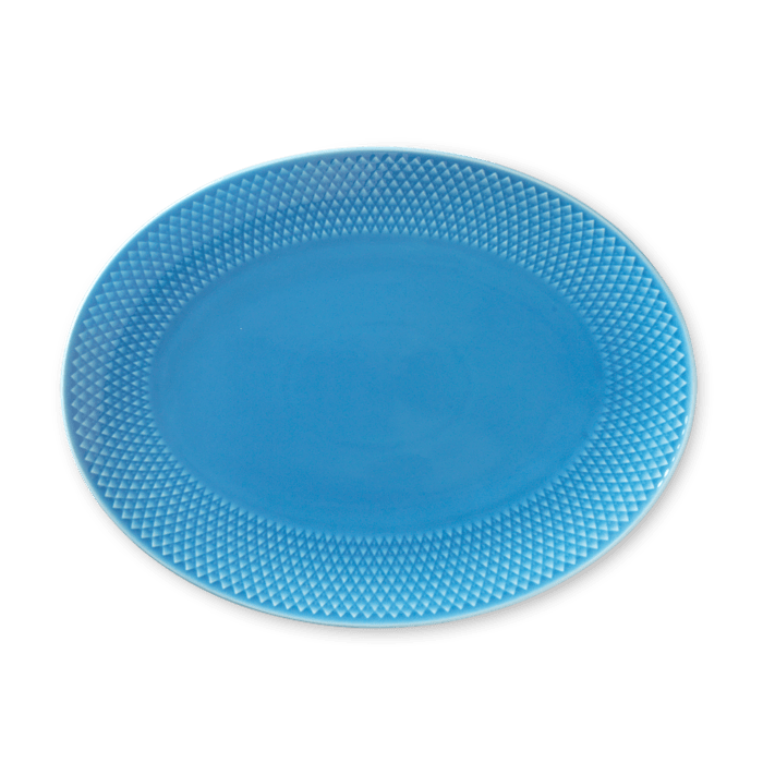 Lyngby Porcelæn Rhombe Color Oval Serving Dish, W: 11.2