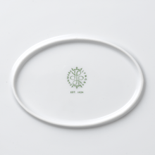 Lyngby Porcelæn Rhombe Oval Serving Dish, White
