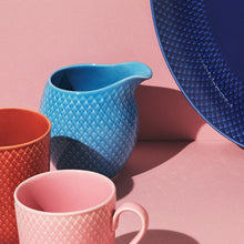 Lyngby Porcelæn Rhombe Color Milk Jug, Blue, 13.2 Oz