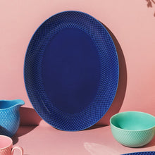 Lyngby Porcelæn Rhombe Color Oval Serving Dish, W: 13.8"