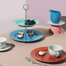 Lyngby Porcelæn Rhombe Color Milk Jug, Blue, 13.2 Oz