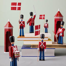 Kay Bojesen Guardsman With Sword, Red/Blue/White, H: 8.9"
