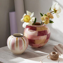 Kähler Canvas Vase, Rose/Brown, 7.9"