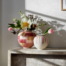 Kähler Canvas Vase, Rose/Brown, 7.9"