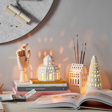 Kähler Urbania Candle Lighthouse Manor, White, H: 6.7"