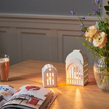 Kähler Urbania Tivoli Candle Lighthouse Entrance, White, H: 7.3"