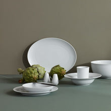 Lyngby Porcelæn Rhombe Oval Serving Dish, White