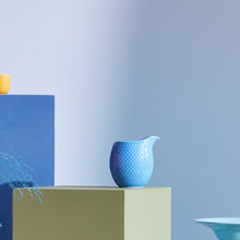 Lyngby Porcelæn Rhombe Color Milk Jug, Blue, 13.2 Oz