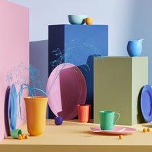 Lyngby Porcelæn Rhombe Color Oval Serving Dish, W: 11.2"