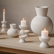 Lyngby Porcelæn Candleholder Tura, H: 3.9"