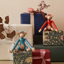 Kay Bojesen Vintage Monkey, Mini, Blue, H: 3.7"