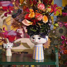 Bjørn Wiinblad Eva Vase, Light Blue, H: 7.3"