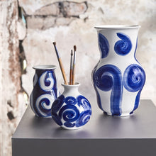 Kähler Tulle Vase, Blue, H: 4.1"