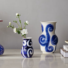 Kähler Tulle Vase, Blue, H: 8.9"