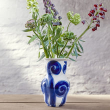 Kähler Tulle Vase, Blue, H: 8.9"