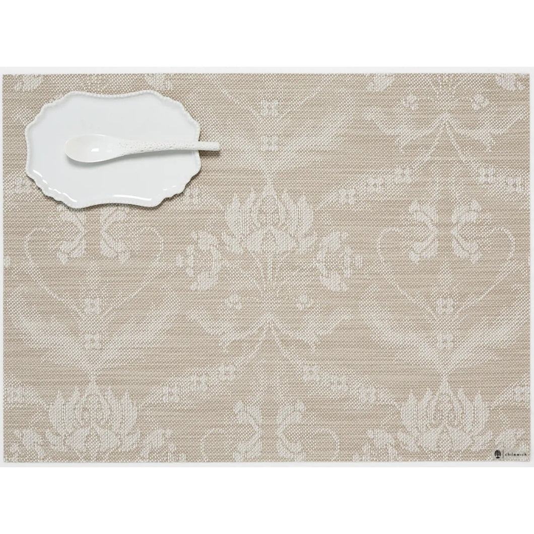 Chilewich Damask Placemat Flax