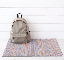 Chilewich Skinny Stripe Shag Floor Mat Periwinkle