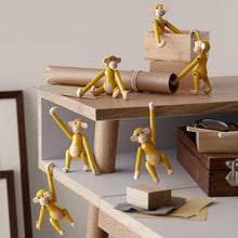 Kay Bojesen Vintage Monkey, Mini, Yellow, H: 3.7"