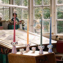 Bjørn Wiinblad Eva Candleholder, Pink, H: 3.7"