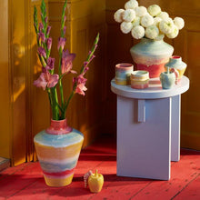 Kähler Poppery Vase, Mint/Pink, H: 8.1''