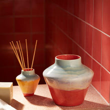 Kähler Poppery Vase, Pink/Mint/Yellow, H: 4.7''