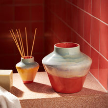 Kähler Poppery Vase, Mint/Pink, H: 8.1''