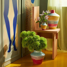 Kähler Poppery Vase, Mint/Pink, H: 8.1''