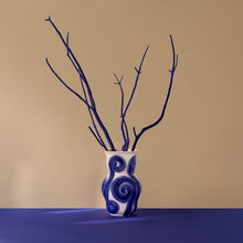 Kähler Tulle Vase, Blue, H: 8.9"