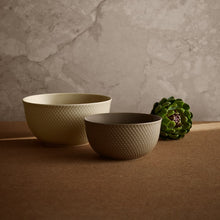 Lyngby Porcelæn Rhombe Earth Bowl, Marble, Ø: 8.7"
