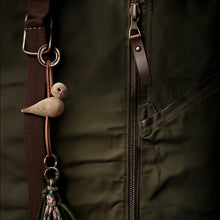 Kay Bojesen Bird Keychain, Gold/Natural Leather