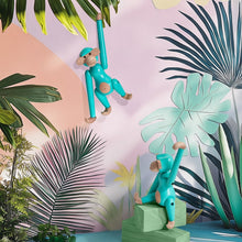 Kay Bojesen Monkey, Mini, Turquoise, H: 3.7"