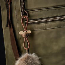 Kay Bojesen Monkey Bag Charm, Gold/Natural Leather