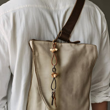 Kay Bojesen Monkey Bag Charm, Gold/Natural Leather