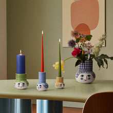 Bjørn Wiinblad Olga Candle Holder, Light Blue, H: 5.5"