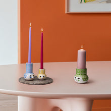 Bjørn Wiinblad Olga Candle Holder, Light Blue, H: 5.5"