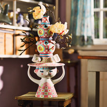 Bjørn Wiinblad Lady With Hat Vase, Pink, H: 19.7"