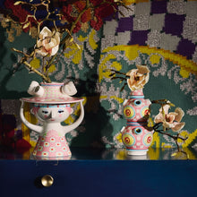 Bjørn Wiinblad Lady With Hat Vase, Pink, H: 19.7"