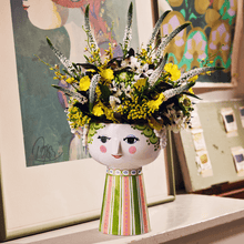 Bjørn Wiinblad Eva Vase, Green, H: 9.3"