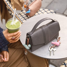 Kay Bojesen Bird Bag Charm, Green/Natural Leather