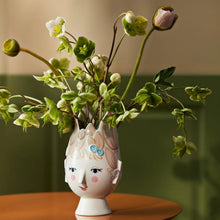 Bjørn Wiinblad Titania Vase, Light Rose, H: 7.9"