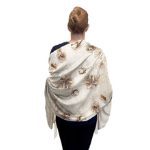 Da Vinci Flowers Silk Blend Women's Art Fashion Shawl