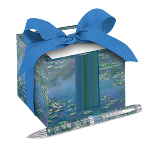 Decorative Fine Art Note Cube Paper Pad - Artist Monet Water Lilies