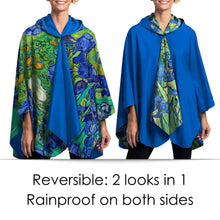 van Gogh Irises Womens Rain Cape - Rainproof Breathable Rain Poncho