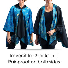van Gogh Over the Rhone Womens Rain Cape - Rainproof Breathable Rain Poncho