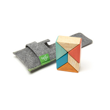 Pocket Pouch Prism Magnetic Wooden Blocks 6 pieces